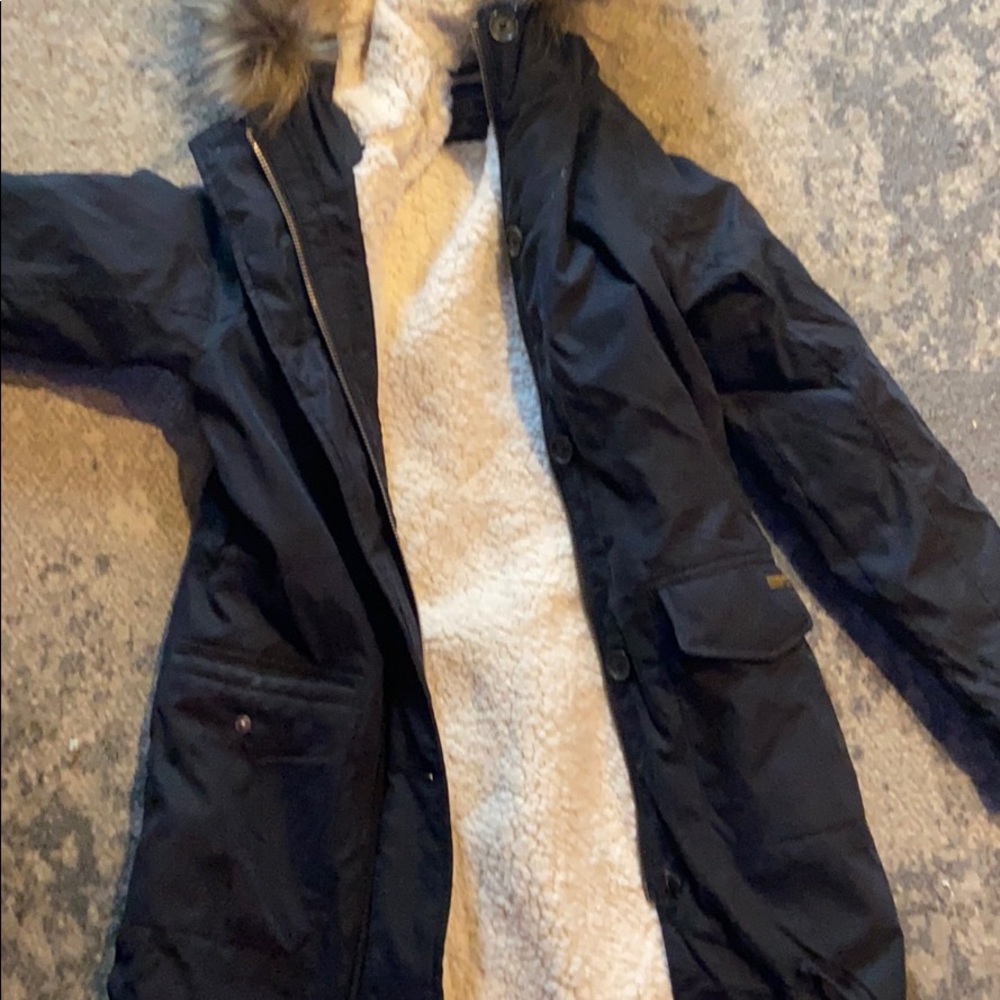 Abercrombie parka black . Never worn